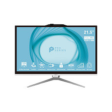 MSI PC AIO PRO AP222T (PRO AP222T 14M-482EU), i5-14400, 21.5" FHD, Glare, Touch, 8GB, 256GB SSD, N/A, W11 Pro, Black