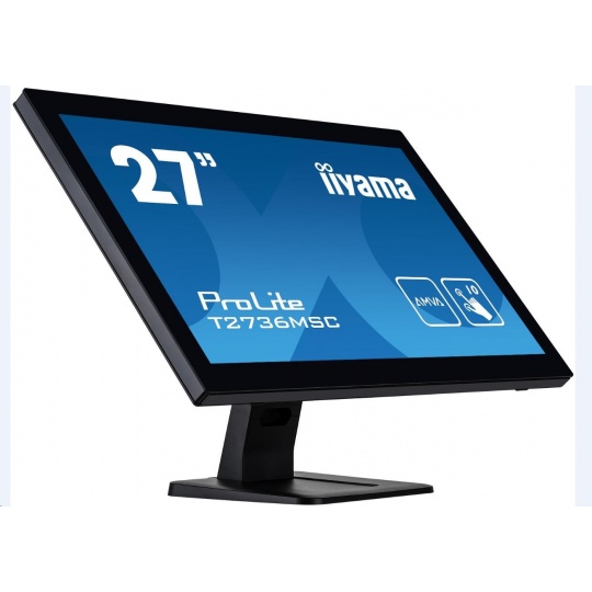 Dotykový monitor Iiyama ProLite T2736MSC-B1, 68,6 cm (27''), CAP 10-touch, Full HD, čierny