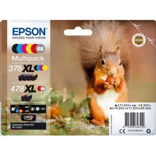 EPSON Multipack "Squirrel" 6-farebný atrament 478XL Claria Photo HD