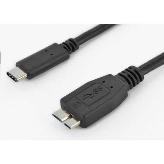 Kábel USB PREMIUMCORD 3.1 konektor C/male - USB 3.0 Konektor Micro-B/male, 1 m