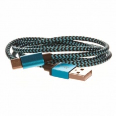 CELLFISH pletený datový kabel z nylonového vlákna, USB-C, 1 m, modrá CELLFISH pletený datový kabel z nylonového vlákna, USB-C, 1 m, modrá