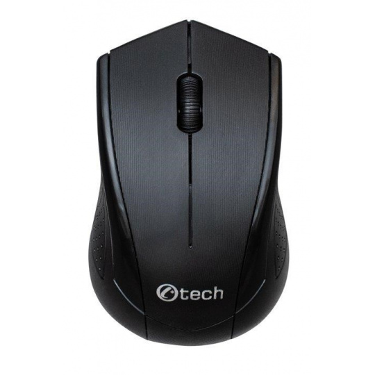 C-TECH myš WLM-07, bezdrôtová, 1200DPI, 3 tlačidlá, USB nano prijímač, čierna
