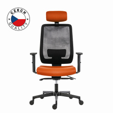 Powerton Kancelárske ergonomické kreslo Lucie, Oranžové Powerton Kancelárske ergonomické kreslo Lucie, Oranžové