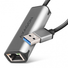 AXAGON ADE-25R USB-A 3.2 Gen 1 - 2.5 Gigabit Ethernet sieťová karta, Realtek 8156, auto install, sivá