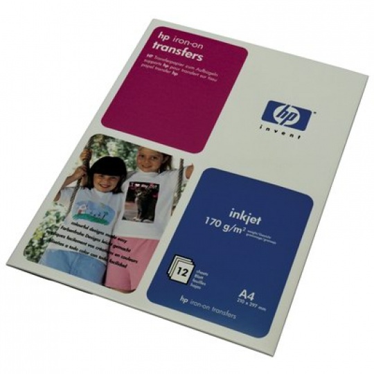 HP Iron-on Transfers-12 sht/A4/210 x 297 mm, 170 g/m2, C6050A