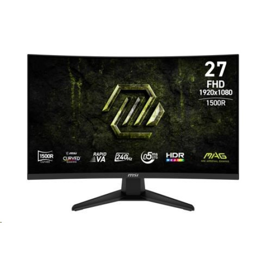 MSI LCD MAG 275CF X24, 27", 1920x1080, Rapid VA, 0,5 ms, VESA 100x100, Black MSI LCD MAG 275CF X24, 27", 1920x1080, Rapid VA, 0,5 ms, VESA 100x100, Black