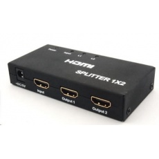 PREMIUMCORD HDMI splitter 1-2 porty kovový s napájaním, 4K, FULL HD, 3D