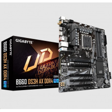 GIGABYTE MB Sc LGA1700 B660 DS3H AX DDR4, Intel B660, 4xDDR4, 1xDP, 1xHDMI, WI-FI