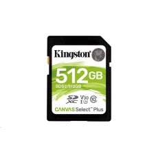 Kingston 512GB SecureDigital Canvas Select Plus (SDC) 100R 85W Class 10 UHS-I