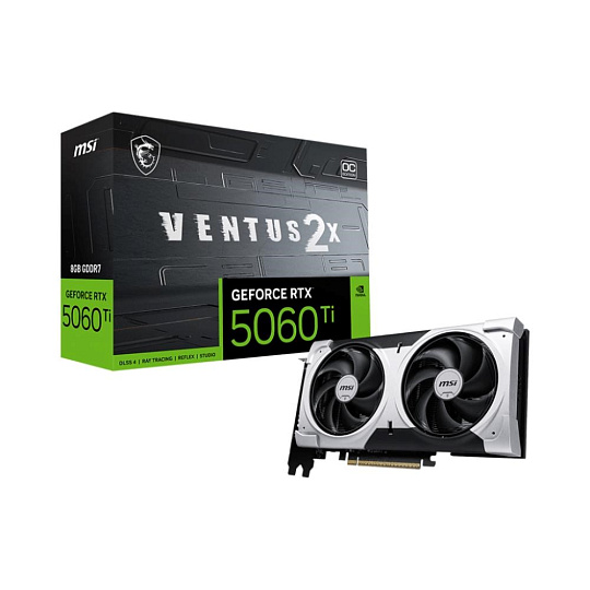 BAZAR - MSI VGA NVIDIA GeForce RTX 5060 Ti 8G VENTUS 2X OC PLUS, RTX 5060 Ti, 8GB GDDR7, 3xDP, 1xHDMI - Poškozený obal (
