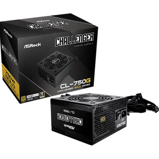 ASROCK zdroj CL-750G,750W, 80Plus Gold, 120 mm, ATX 3.1 ASROCK zdroj CL-750G,750W, 80Plus Gold, 120 mm, ATX 3.1