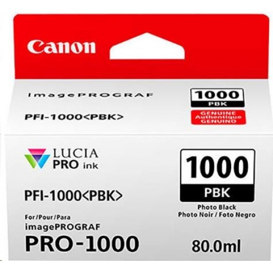 Canon BJ CARTRIDGE PFI-1000 PBK (nádržka s čiernym fotografickým atramentom )