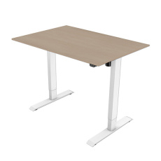 Pracovný stôl, elektricky nastaviteľná výška, 75x120cm, rozsah 500 mm, biely, 70 kg nosnosť, ergo Pracovný stôl, elektricky nastaviteľná výška, 75x120cm, rozsah 500 mm, biely, 70 kg nosnosť, ergo