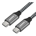 PREMIUMCORD Kabel USB 3.2 Gen 1 USB-C (M/M), bavlněný oplet, 1m