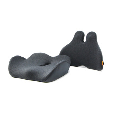 Set bedrovej opierky a podsedáka, ergonomický, antracitový, pamäťová pena, Powerton Set bedrovej opierky a podsedáka, ergonomický, antracitový, pamäťová pena, Powerton