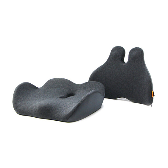 Set bedrovej opierky a podsedáka, ergonomický, antracitový, pamäťová pena, Powerton