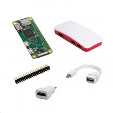 Raspberry Pi Zero W kit (USB/HDMI adaptér, krabička, header) Raspberry Pi Zero W kit (USB/HDMI adaptér, krabička, header)