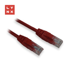 LYNX UTP patch kabel Cat5e, PVC, CCA, 0,3m, červený (balení obsahuje 10ks) LYNX UTP patch kabel Cat5e, PVC, CCA, 0,3m, červený (balení obsahuje 10ks)