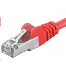 PREMIUMCORD Patch kábel CAT6a S-FTP, RJ45-RJ45, AWG 26/7 1,5m červený