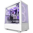 Skrinka NZXT H5 Flow edition / 2x120 mm fan / USB 3.0 / USB-C 3.1 / priehladná bočnica / mesh panel / biela