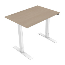 Pracovný stôl, elektricky nastaviteľná výška, 75x140cm, rozsah 500 mm, biely, 70 kg nosnosť, ergo Pracovný stôl, elektricky nastaviteľná výška, 75x140cm, rozsah 500 mm, biely, 70 kg nosnosť, ergo