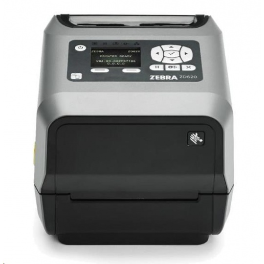 Zebra TT tiskárna etiket ZD620t 4" LCD 300 dpi, odlepovač, BTLE, USB, USB Host, RS232 & LAN