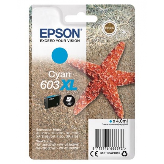 Atramentová tyčinka EPSON Singlepack "Starfish" Cyan 603XL