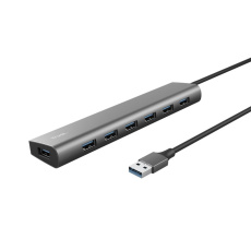 TRUST rozbočovač HALYX, 7portový rozbočovač USB 3.2 Gen1