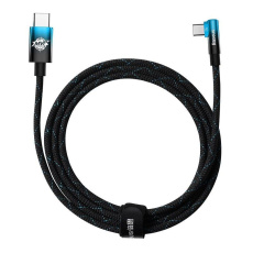 Baseus úhlový kabel typu C - typ C 100W, 2m, modrý