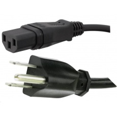 HAWA Síťový kabel 1008247, zástrčka (USA) <=> IEC zásuvka, 2m, černá HAWA Síťový kabel 1008247, zástrčka (USA) <=> IEC zásuvka, 2m, černá