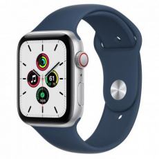 APPLE Watch SE GPS + Cellular, 44mm Silver Alum. Case with Abyss Blue Sport Band - Regular APPLE Watch SE GPS + Cellular, 44mm Silver Alum. Case with Abyss Blue Sport Band - Regular
