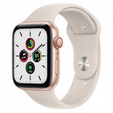APPLE Watch SE GPS + Cellular, 44mm Gold Alum. Case with Starlight Sport Band - Regular APPLE Watch SE GPS + Cellular, 44mm Gold Alum. Case with Starlight Sport Band - Regular