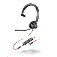 Poly Blackwire 3315 náhlavní souprava, 3.5 mm jack + USB-C/A adaptér, mono Poly Blackwire 3315 náhlavní souprava, 3.5 mm jack + USB-C/A adaptér, mono
