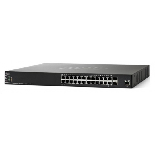 Prepínač Cisco SG350X-24-RF, 24x10/100/1000, 2x10GbE SFP+/RJ-45, 2xSFP+, REFRESH
