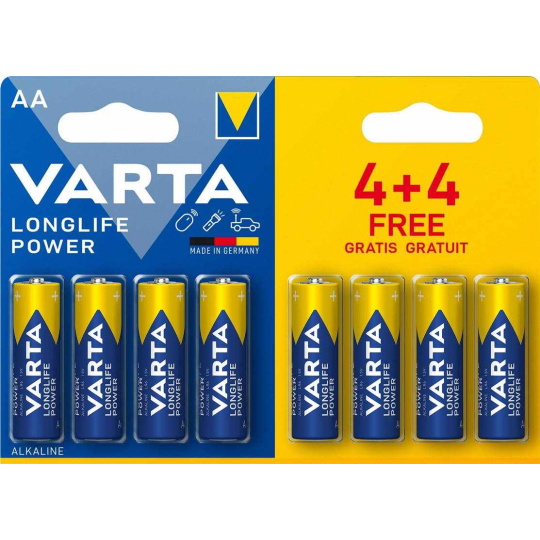 BAZAR - Varta LR6/4+4 Longlife POWER 4906 - Poškozený obal (Komplet)