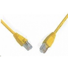 Solarix Patch kábel CAT5E SFTP PVC 0,5m žltý odolný proti zaseknutiu C5E-315YE-0,5MB