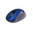 C-TECH Mouse WLM-02, čierno-modrá, bezdrôtová, 1600DPI, 6 tlačidiel, USB nano prijímač