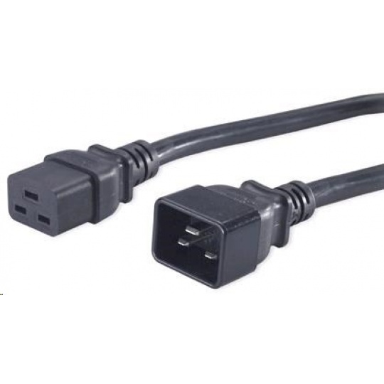 PREMIUMCORD Napájací kábel 230V/16A predĺženie 1,5m (konektory IEC 320 C19 - IEC 320 C20)