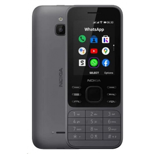 Nokia 6300 4G (2021), Dual SIM, šedo-černá