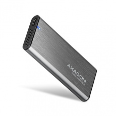 AXAGON EEM2-SG2, USB-C 3.2 Gen 2 - M.2 NVMe a SATA SSD kovový RAW box, bez skrutiek