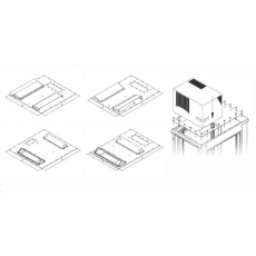 Montážna redukcia TRITON pre klimatizáciu X1 a X2 pre rozvádzač so šírkou 800 x 1000 mm, čierna