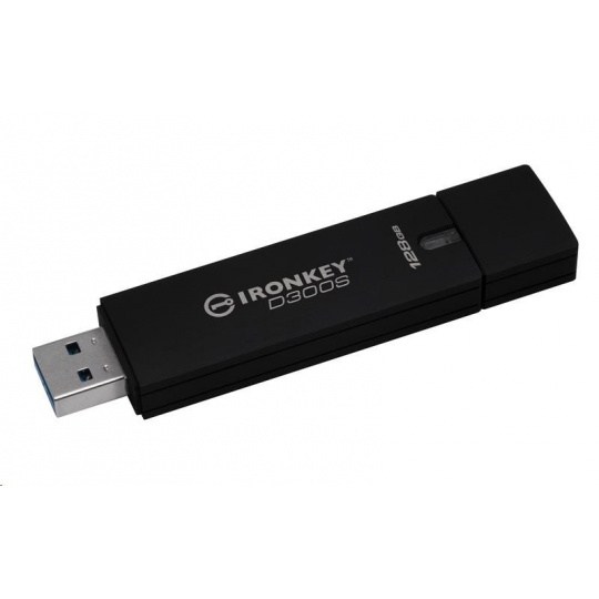 Šifrovaný USB disk Kingston 128 GB D300S AES 256 XTS