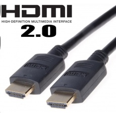 Kábel HDMI PREMIUMCORD 2.0 High Speed + Ethernet, pozlátené konektory, 1,5 m