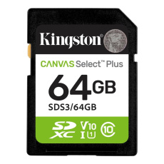 Kingston SDXC karta 64GB Canvas Select Plus, U1, V10, A1 Kingston SDXC karta 64GB Canvas Select Plus, U1, V10, A1