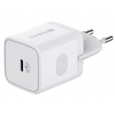 Sandberg síťová nabíječka USB-C, PD 20W, bílá Sandberg síťová nabíječka USB-C, PD 20W, bílá