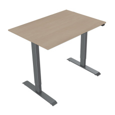 Pracovný stôl, elektricky nastaviteľná výška, 75x140cm, rozsah 500 mm, šedý, 70 kg nosnosť, ergo Pracovný stôl, elektricky nastaviteľná výška, 75x140cm, rozsah 500 mm, šedý, 70 kg nosnosť, ergo