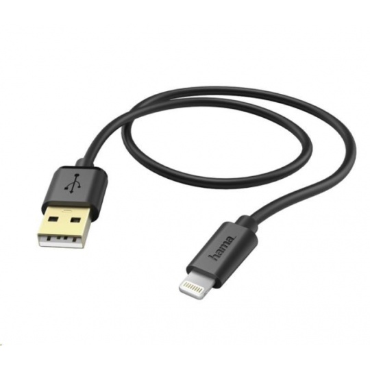Hama MFI USB nabíjecí/datový kabel pro Apple s Lightning konektorem, 1,5 m, černý