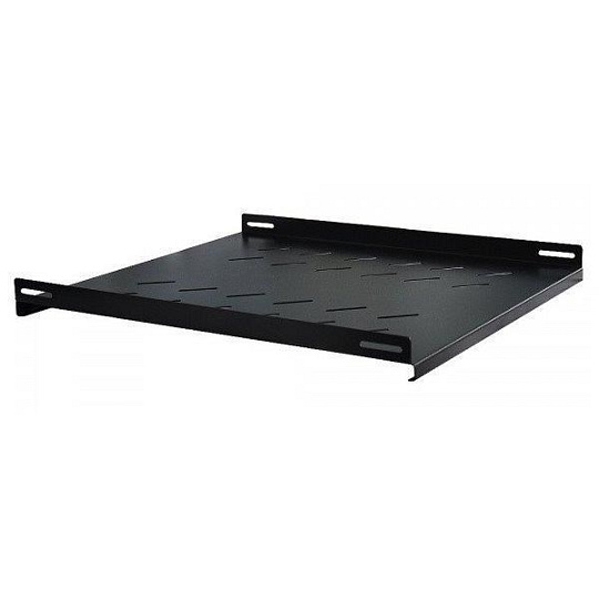 XtendLan 19" police s perforací pro rozvaděče ECO 1U/550mm, nosnost 50kg, černá