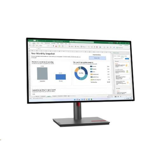 LENOVO LCD ThinkVision P27h-30- 27",IPS,mat,16:9,2560 x 1440,178/178,4/6ms,350cd/m2,1000:1,DP,HDMI,RJ-45,PIVOT,VESA,3Y