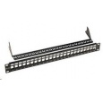 Solarix Univerzální modulární neosazený patch panel 24 portů černý 1U SX24M-0-STP-BK-UNI